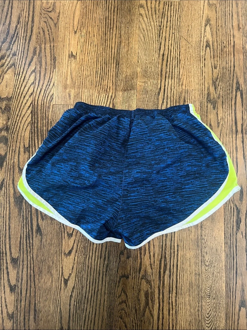 Nike Women’s Navy & Neon Yellow Athletic Running Shorts